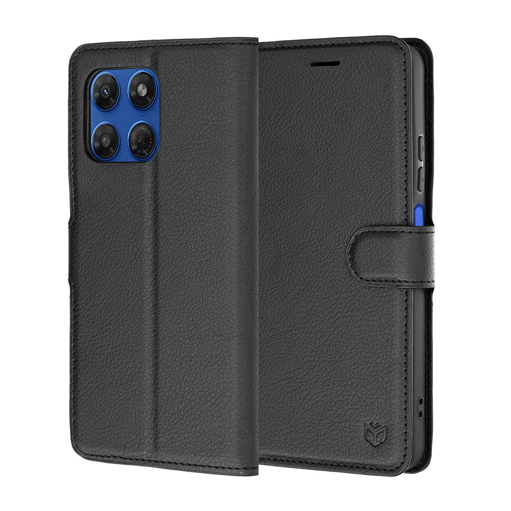 Coque pour Motorola Moto G47 / G37 Power / G37, Techsuit, Folio en cuir, Noir