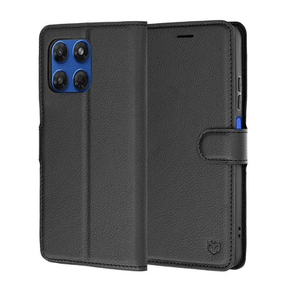 Coque pour Motorola Moto G47 / G37 Power / G37, Techsuit, Folio en cuir, Noir