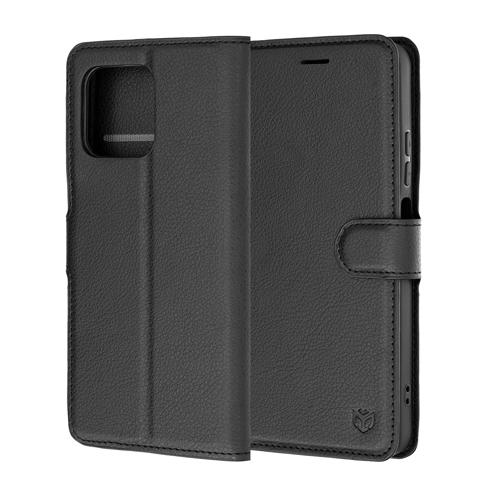 Coque pour Motorola Moto G47 / G37 Power / G37, Techsuit, Folio en cuir, Noir