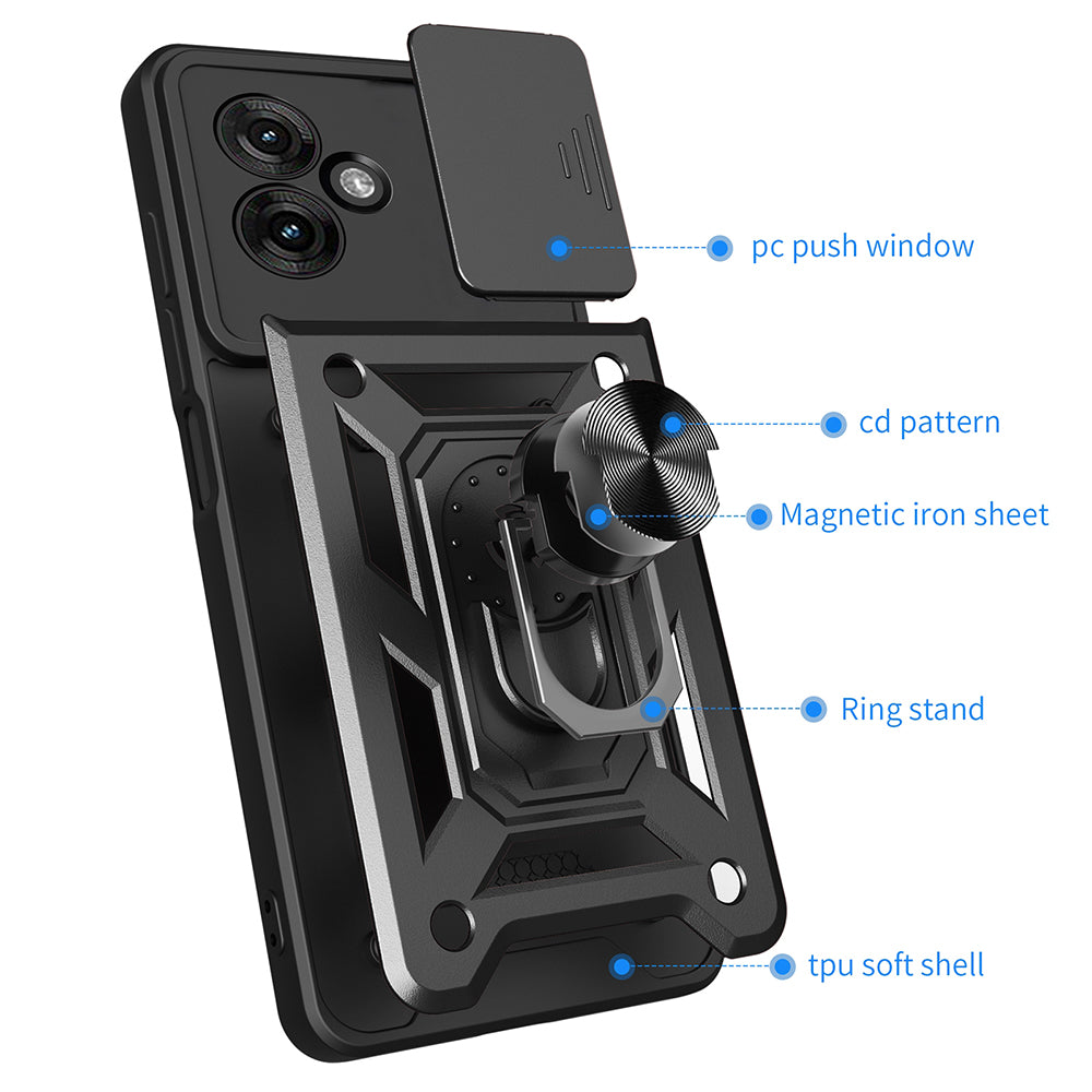 Coque pour Motorola Moto G55, Techsuit, CamShield, Vert