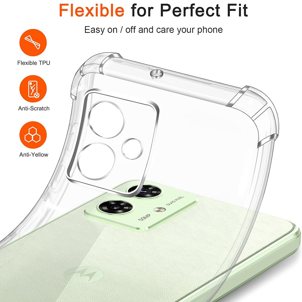 Coque pour Motorola Moto G55, Techsuit, Anti-choc Claire, Transparente