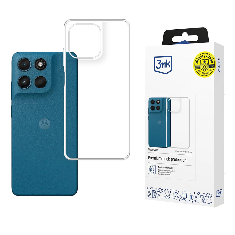 Étui pour Motorola Moto G57 Power, 3MK, Clair, Transparent
