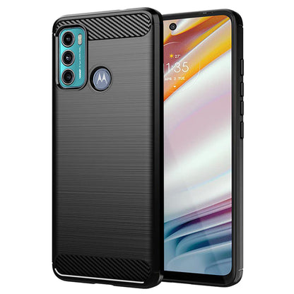 Coque pour Motorola Moto G60, Techsuit, Carbone, Noire