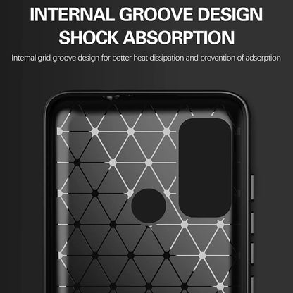 Coque pour Motorola Moto G60, Techsuit, Carbone, Noire