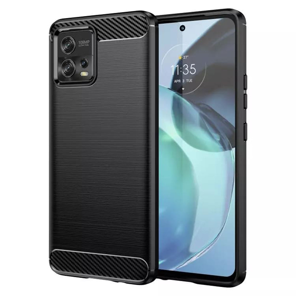 Case for Motorola Moto G72, Techsuit, Carbon, Black