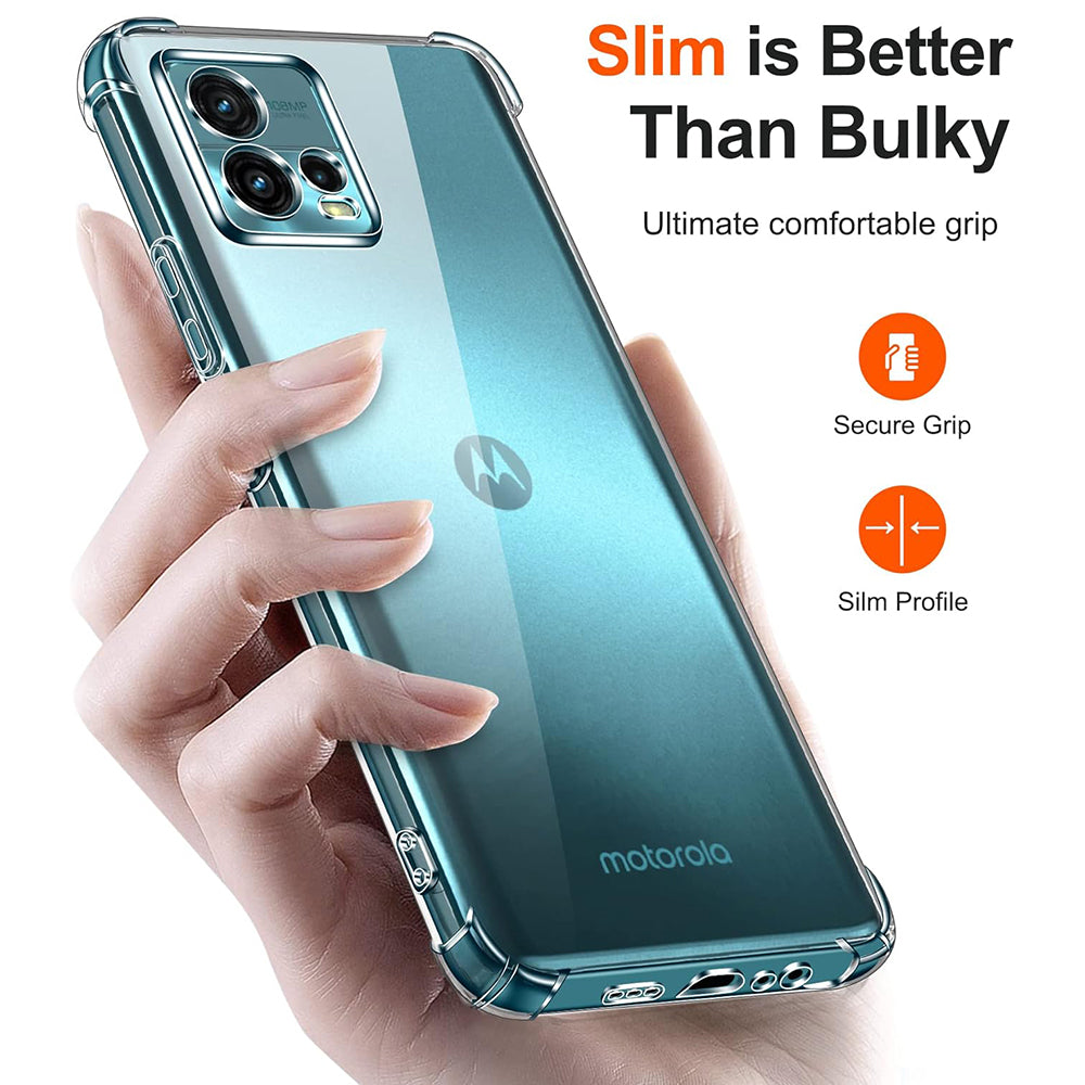 Case for Motorola Moto G72, Techsuit, Shockproof Clear, Transparent