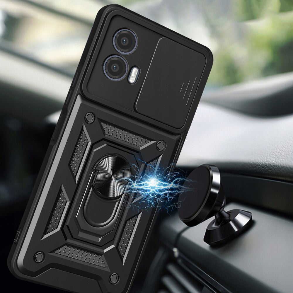 Case for Motorola Moto G73, Techsuit, CamShield, Black