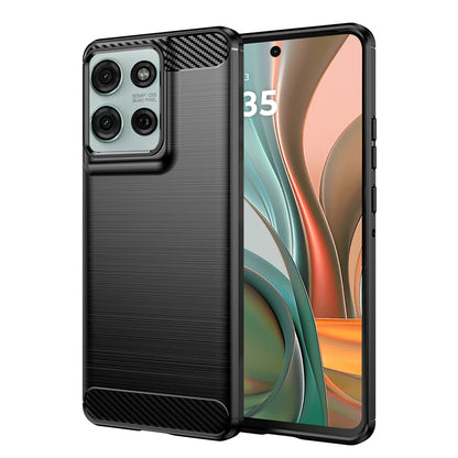 Coque pour Motorola Moto G75, Techsuit, Carbone, Noire