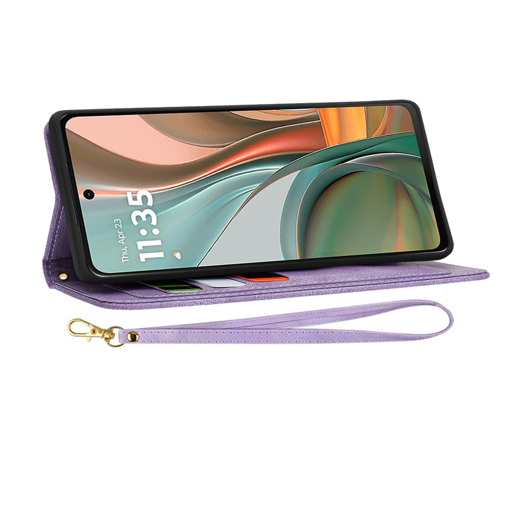 Coque pour Motorola Moto G75, Techsuit, FlipCraft, Violet