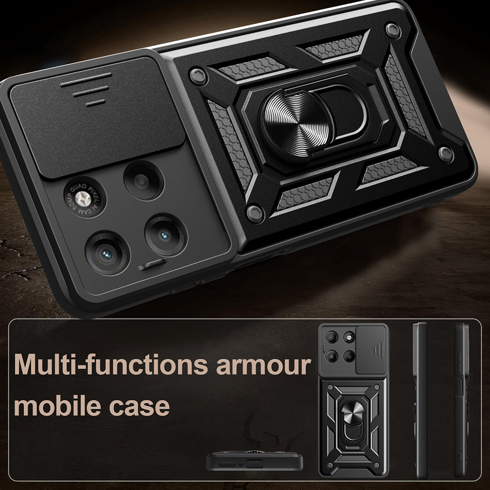 Étui pour Motorola Moto G77 / G67, Techsuit, CamShield, Bleu