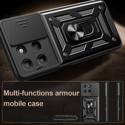 Étui pour Motorola Moto G77 / G67, Techsuit, CamShield, Bleu