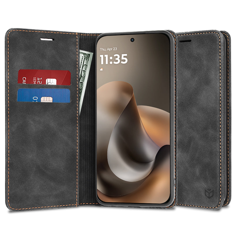 Étui pour Motorola Moto G77 / G67, Techsuit, Confy, Noir