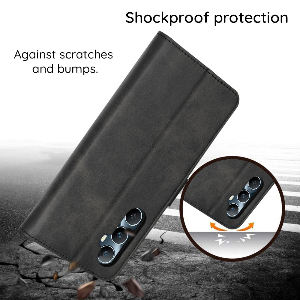 Étui pour Motorola Moto G77 / G67, Techsuit, Diary Book, Noir