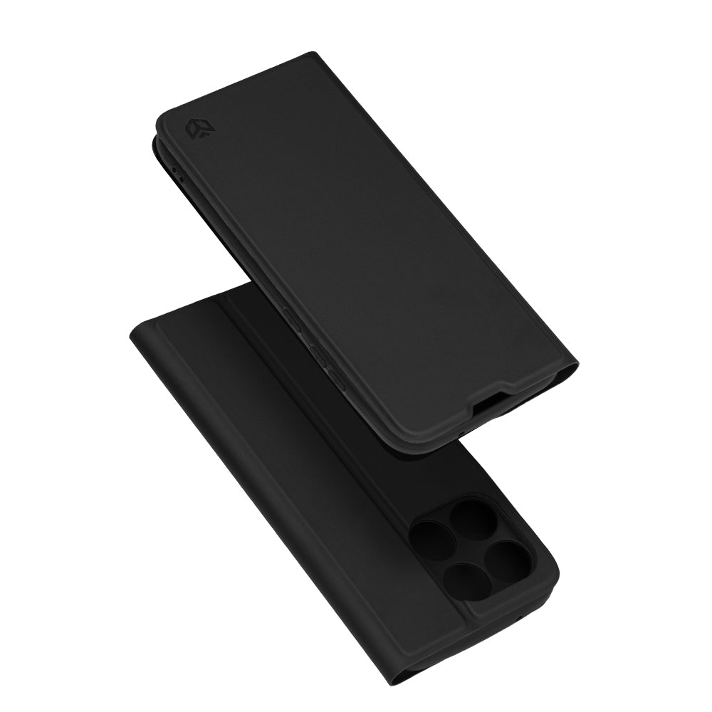 Étui pour Motorola Moto G77 / G67, Techsuit, Magskin Book, Noir