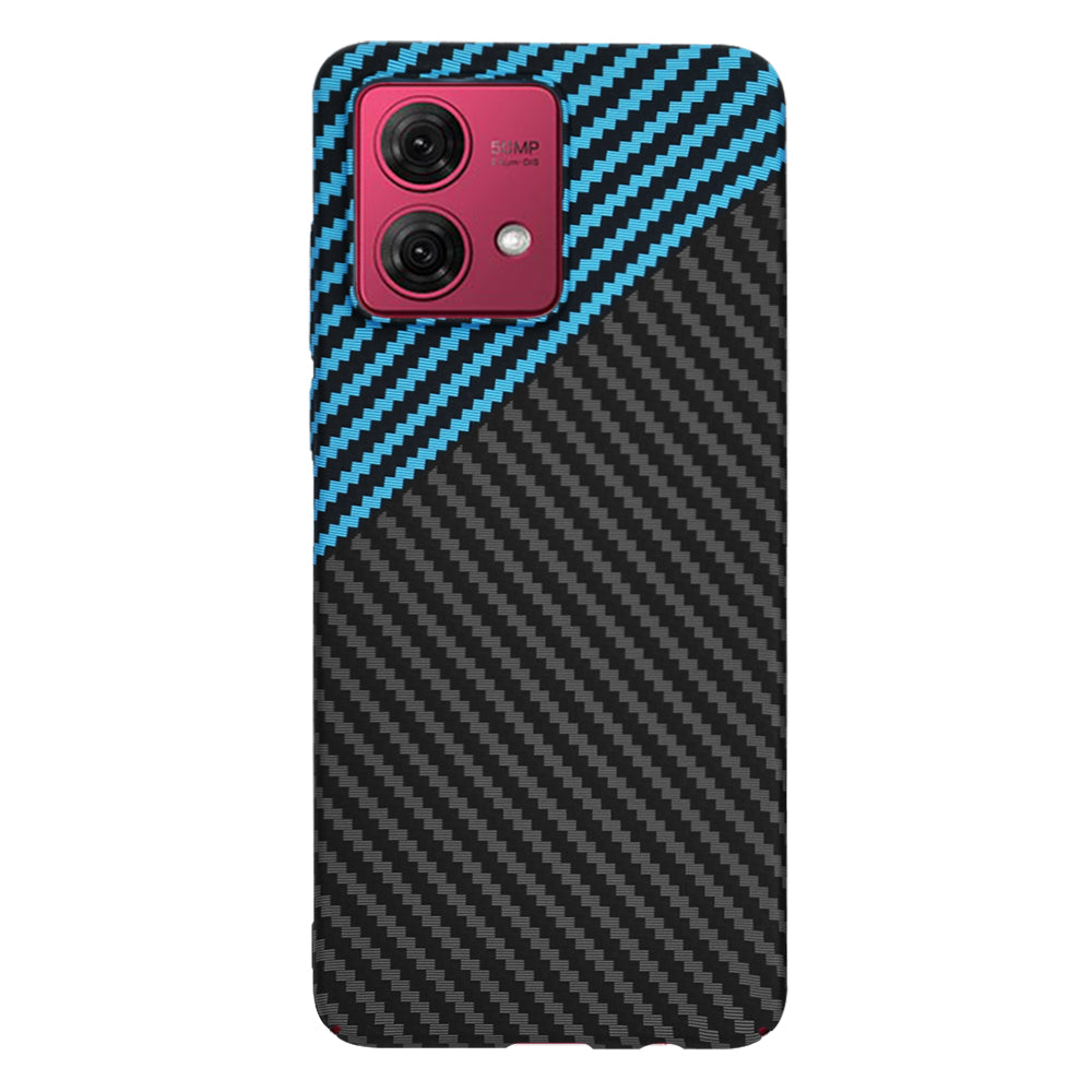 Case for Motorola Moto G84, Techsuit, Carbonite FiberShell, Black Blue
