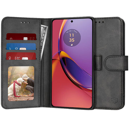 Case for Motorola Moto G84, Techsuit, Diary Book, Black
