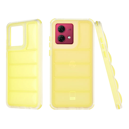 Coque pour Motorola Moto G84, Techsuit, Wave Shield, Jaune