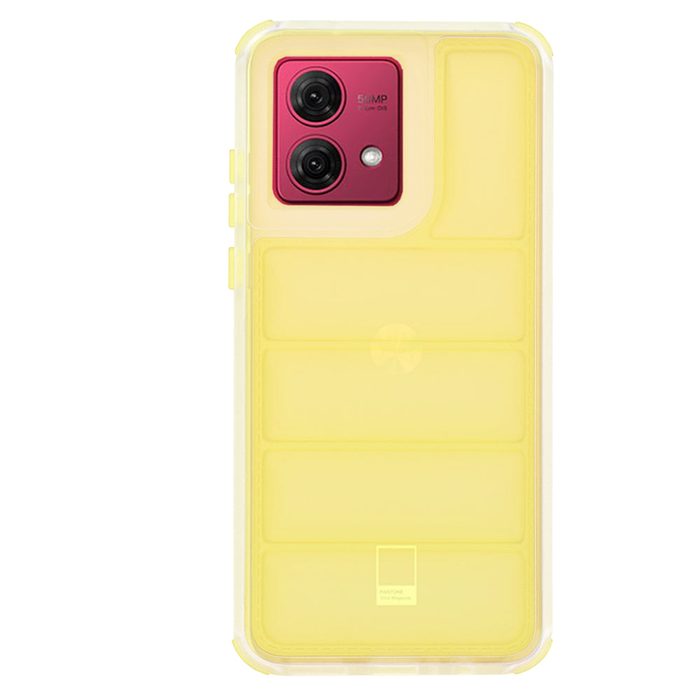 Case for Motorola Moto G84, Techsuit, Wave Shield, Yellow