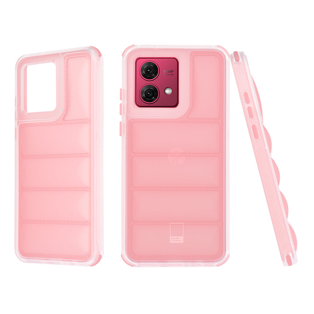 Coque pour Motorola Moto G84, Techsuit, Wave Shield, Rose