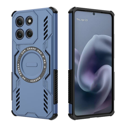 Coque MagSafe pour Motorola Moto G86 Power, Techsuit, ArmorMag, Bleue