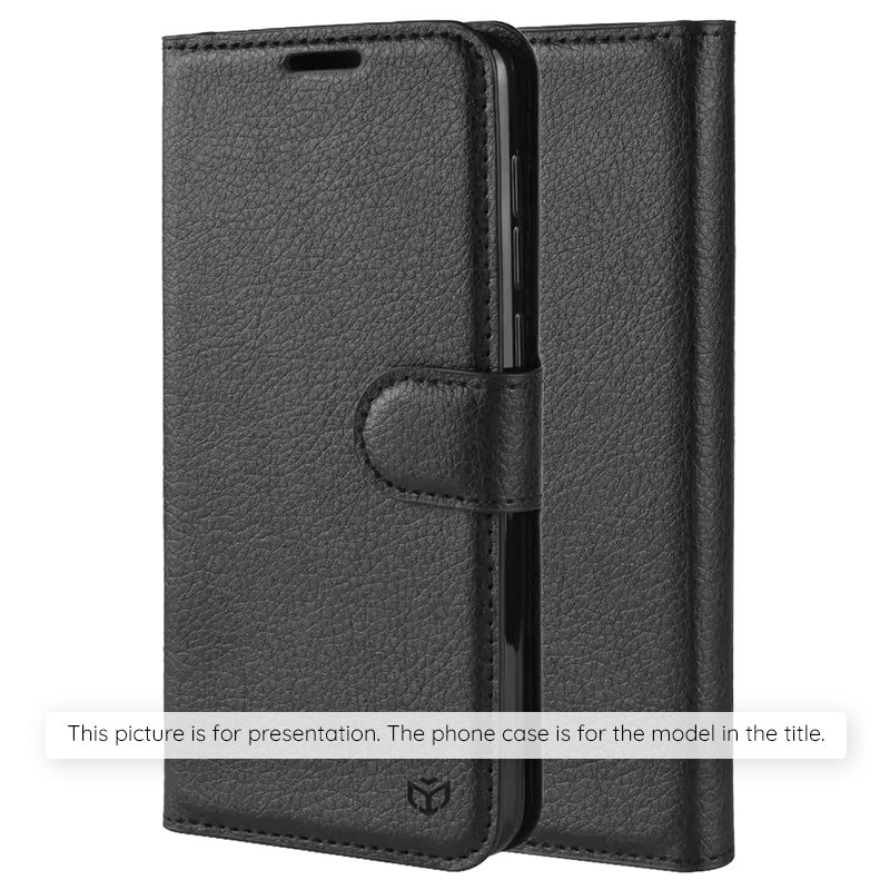 Étui pour Motorola Moto G86 Power, Techsuit, Folio en cuir, Noir