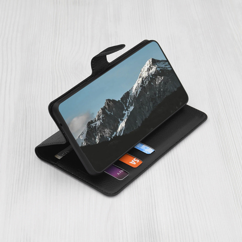Étui pour Motorola Moto G86 Power, Techsuit, Folio en cuir, Noir