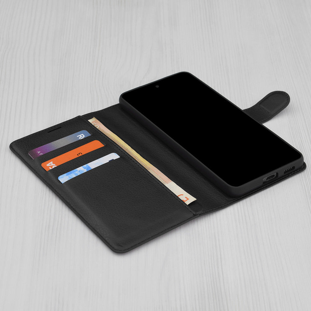 Étui pour Motorola Moto G86 Power, Techsuit, Folio en cuir, Noir