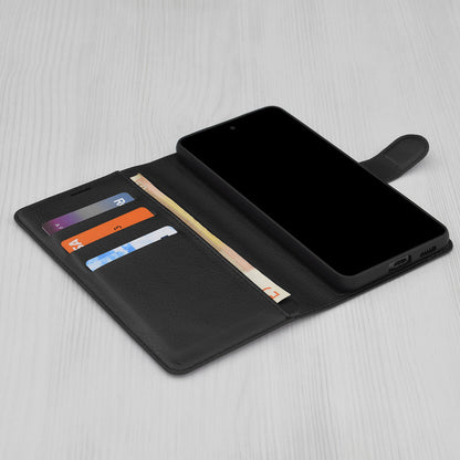 Étui pour Motorola Moto G86 Power, Techsuit, Folio en cuir, Noir