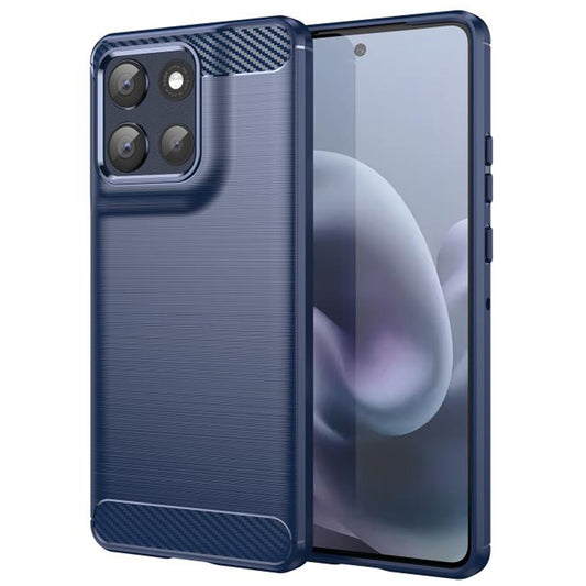 Coque pour Motorola Moto G86, Techsuit, Carbone, Bleue