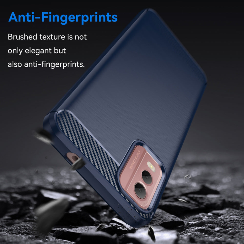 Coque pour Nokia C32, Techsuit, Carbone, Bleue