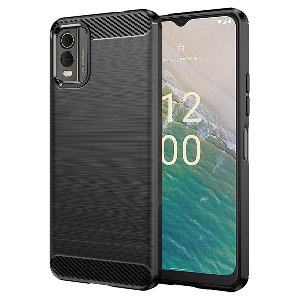 Coque pour Nokia C32, Techsuit, Carbone, Noire