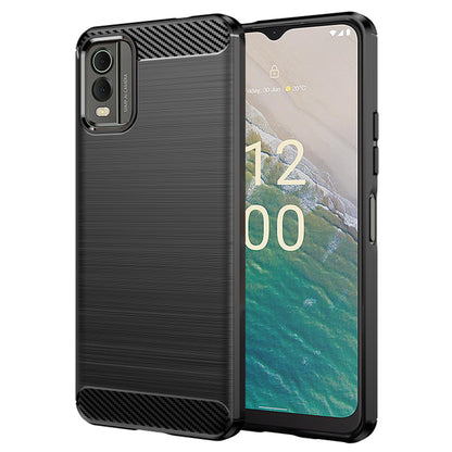 Coque pour Nokia C32, Techsuit, Carbone, Noire