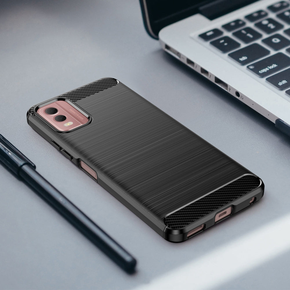 Coque pour Nokia C32, Techsuit, Carbone, Noire