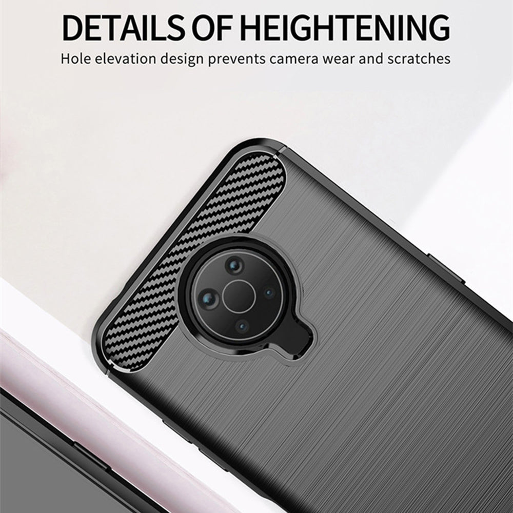 Coque pour Nokia G10 / G20, Techsuit, Carbone, Noire