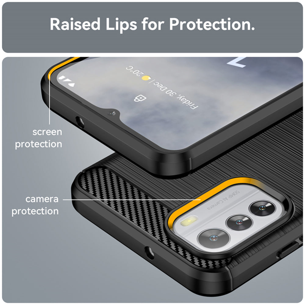 Coque pour Nokia G42, Techsuit, Carbone, Noire