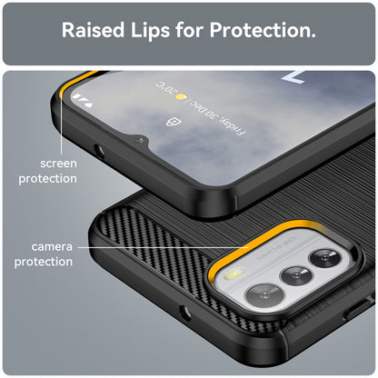 Coque pour Nokia G42, Techsuit, Carbone, Noire