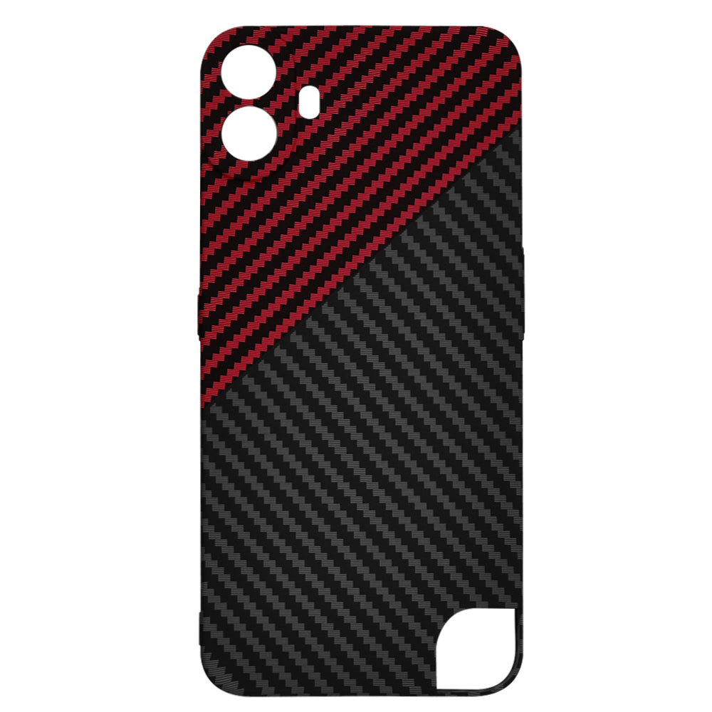 Case for Nothing CMF Phone 1, Techsuit, Carbonite FiberShell, Black Red
