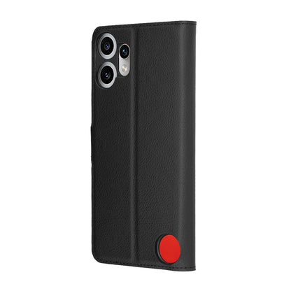 Coque pour Nothing CMF Phone 2 Pro, Techsuit, Folio en cuir, Noire