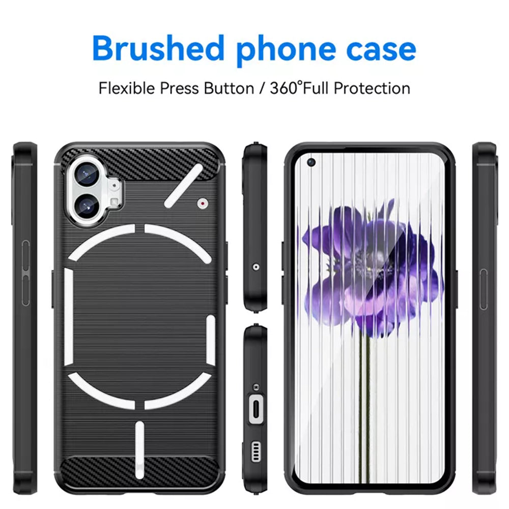 Coque pour Nothing Phone (1), Techsuit, Carbone, Noire