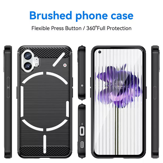 Coque pour Nothing Phone (1), Techsuit, Carbone, Noire