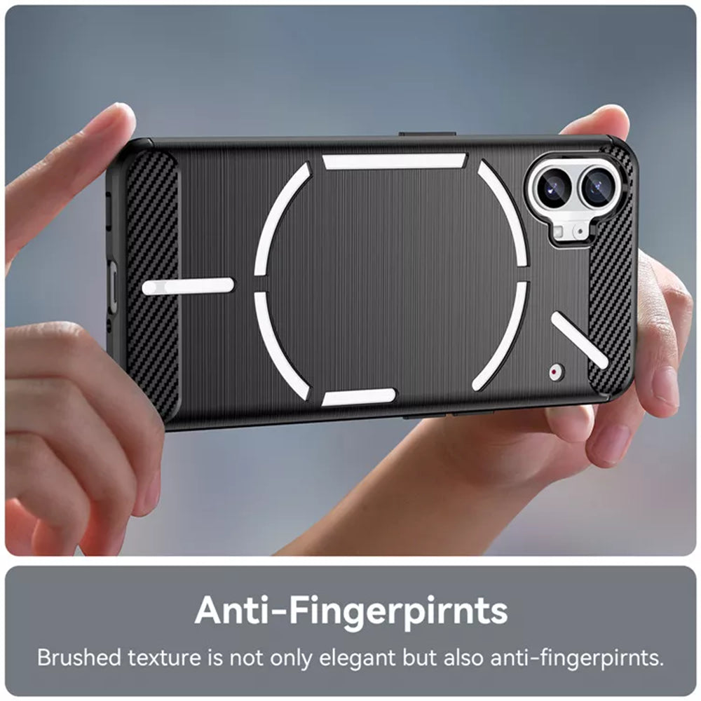 Coque pour Nothing Phone (1), Techsuit, Carbone, Noire