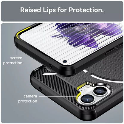 Coque pour Nothing Phone (1), Techsuit, Carbone, Noire