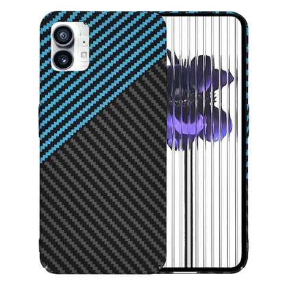 Coque pour Nothing Phone (1), Techsuit, Carbonite FiberShell, Noir Bleu