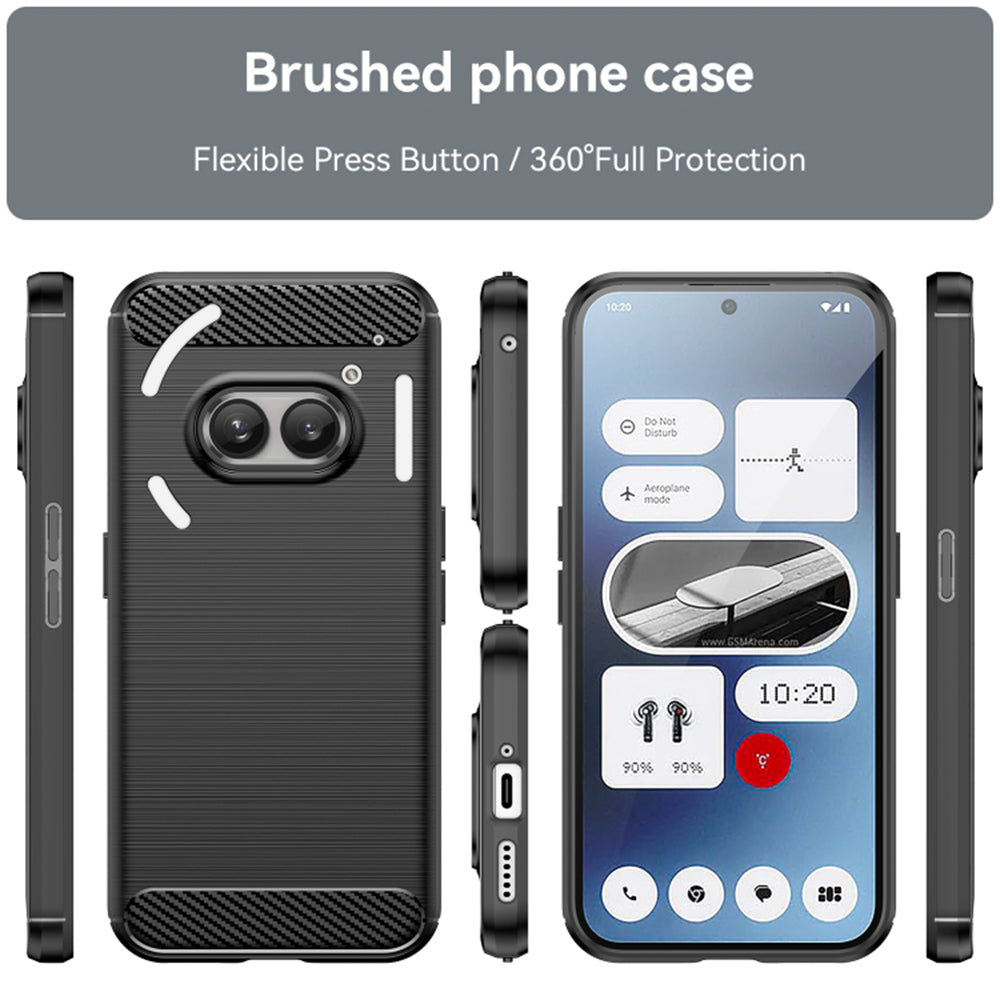 Coque pour Nothing Phone (2a) Plus / Phone (2a), Techsuit, Carbone, Noire