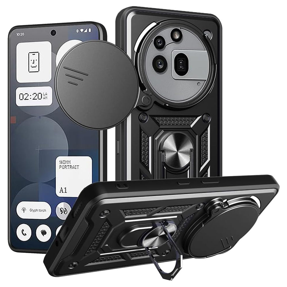 Coque pour Nothing Phone (3a) Pro, Techsuit, CamShield, Noire