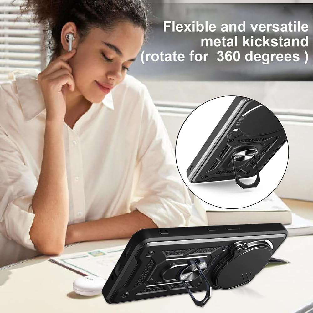 Coque pour Nothing Phone (3a) Pro, Techsuit, CamShield, Noire