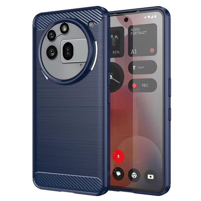 Coque pour Nothing Phone (3a) Pro, Techsuit, Carbone, Bleue