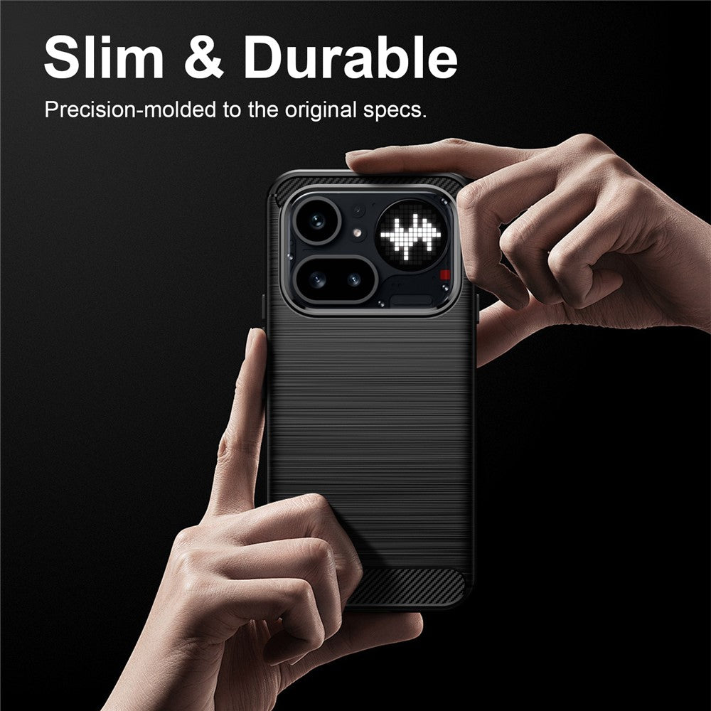 Étui pour Nothing Phone (4a) Pro, Techsuit, Carbone, Noir