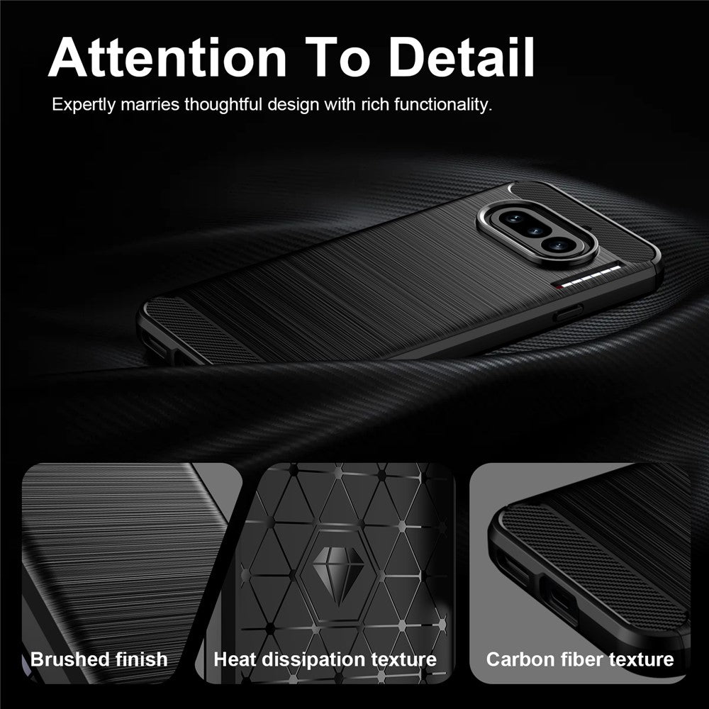 Case for Nothing Phone (4a), Techsuit, Carbon, Black