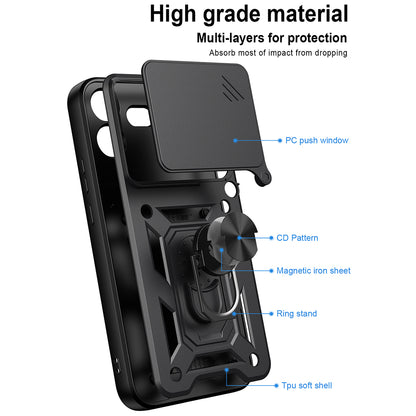 Coque pour Nothing Phone (4b), Techsuit, CamShield, Noire
